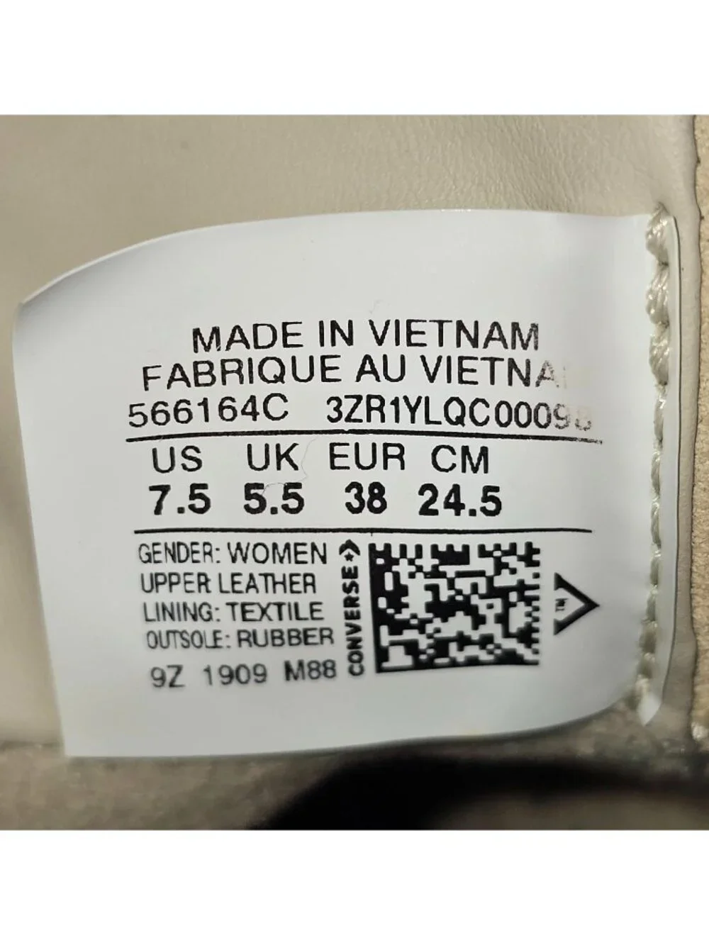 Converse Women's Beige Fleece Lined One Star Boot Sneakers Shoes Size 7.5 1962 - Picture 6 of 16